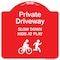 Signmission Private Driveway Slow Down Kids Play Heavy-Gauge Aluminum Sign, 18" x 18", RW-1818-9926 A-DES-RW-1818-9926 - alternate 1